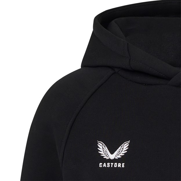 England Kids Off Pitch Hoodie 26/27 Castore Black - Castore Close-up
